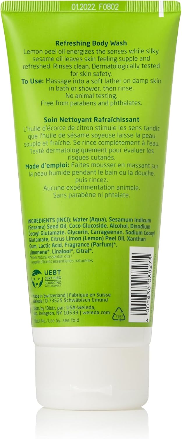 Weleda Shower Gel with Citrus, Creamy Body Wash, For Women & Men, Cleanse & Refresh, Paraben & SLS Free, Certified Natural, Organic, Vegan, 200 ml-1