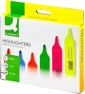 Q-Connect Assorted Highlighter Pens (Pack of 6) KF01909