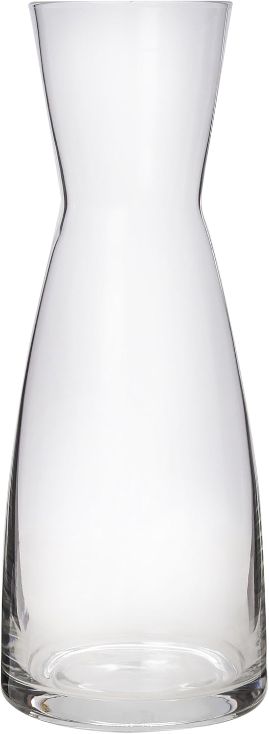 Bormioli Rocco Ypsilon Wine Carafe – Elegant Clear Glass Carafe for Water, Juice, Milk, Coffee, Iced Tea – Wide Mouth Serving Decanter Dispenser for Restaurants & Home Use – Made in Italy 36.5 Ounce-0