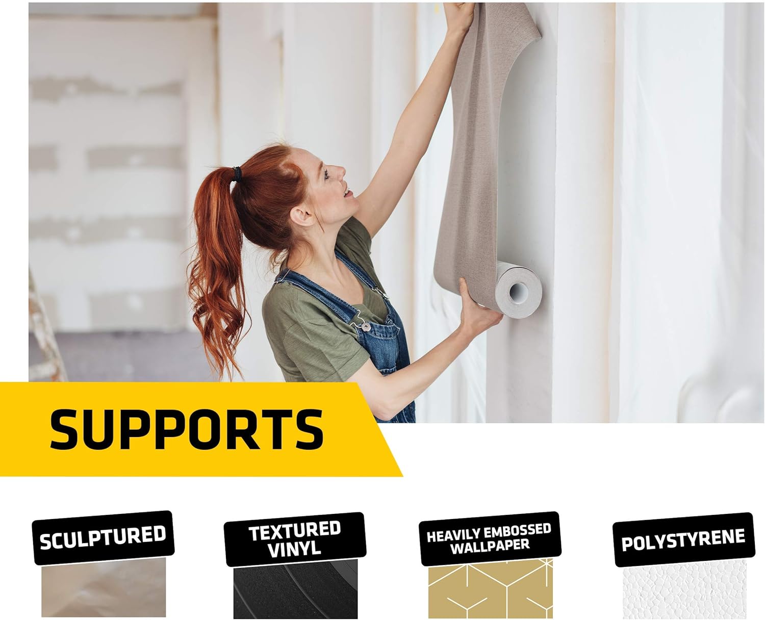 Everbuild All Purpose Wallpaper Adhesive – Contains Fungicide – High Tack – Easy-Mix Formula – 1 Bag Hangs Up To 5 Rolls-3