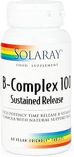 SOLARAY 1000mg B-Complex Sustained Release 60 Veg Capsules