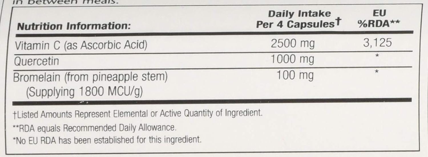 SOLARAY QBC Plex | Quercetin, Bromelain and Vitamin C | 60 VegCaps, (Pack of 1)-2