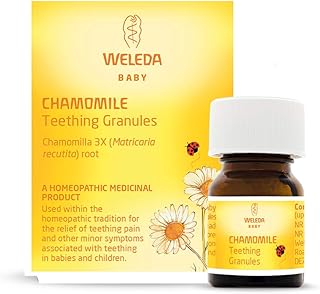 Weleda Teething Granules for Baby with Chamomilla, Baby Teething, Teething Pain, Homeopathic Medicinal Product, Vegan, 15g