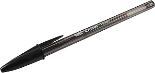 Bic Cristal Large Ballpoint Pens, Every-Day Biro Pens with Wide Point (1.6 mm), Ideal for School, Black Ink, Pack of 50