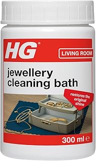 HG Jewellery, Liquid Cleaning Bath, For Gold & Silver Fine Dress Jewellery, Gentle Easy To Use Cleaner Kit Restores Shine & Sparkle - 300ml (437030106)