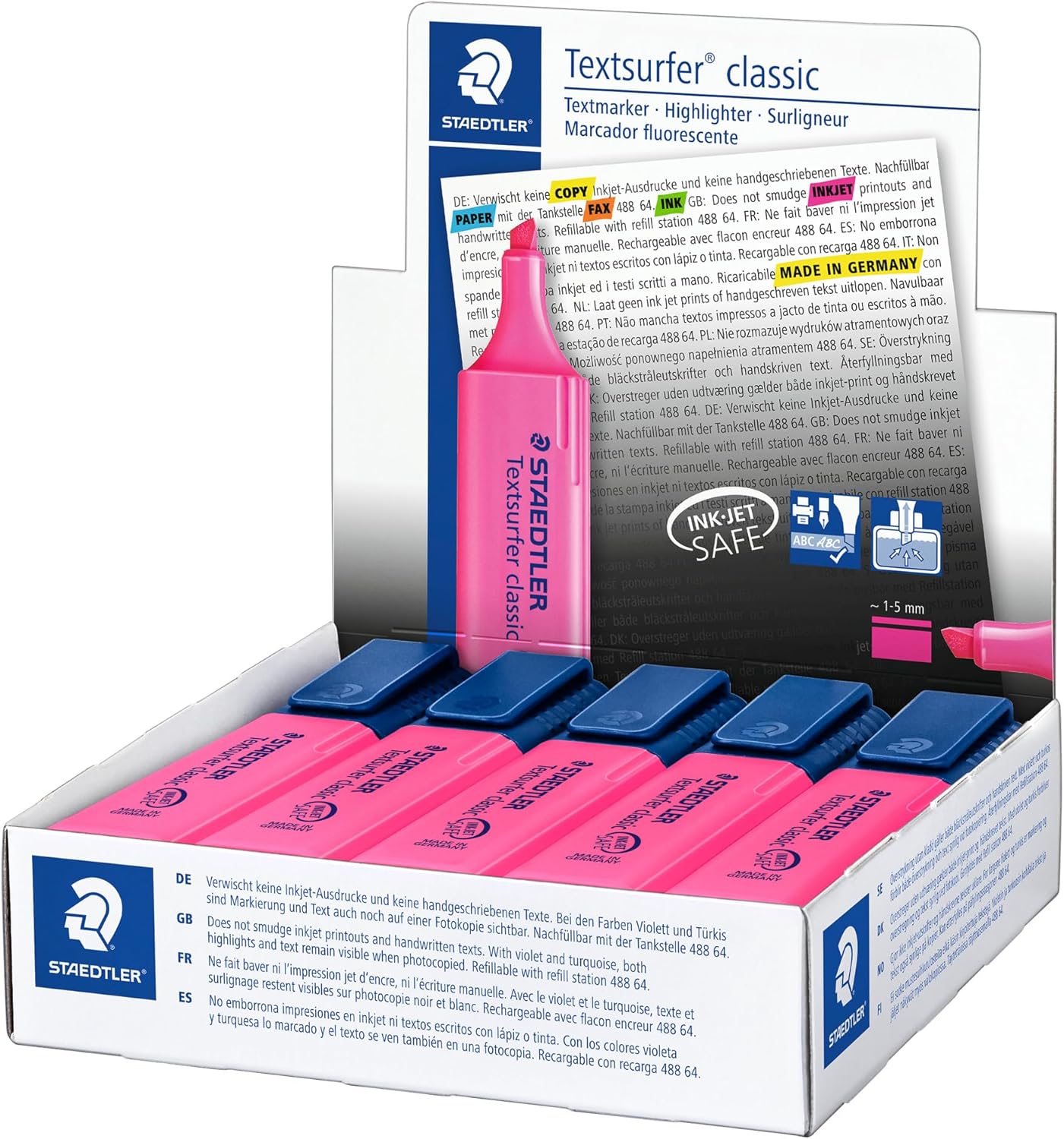 STAEDTLER 364-23 Textsurfer Classic Highlighter - Pink (Box of 10)-0