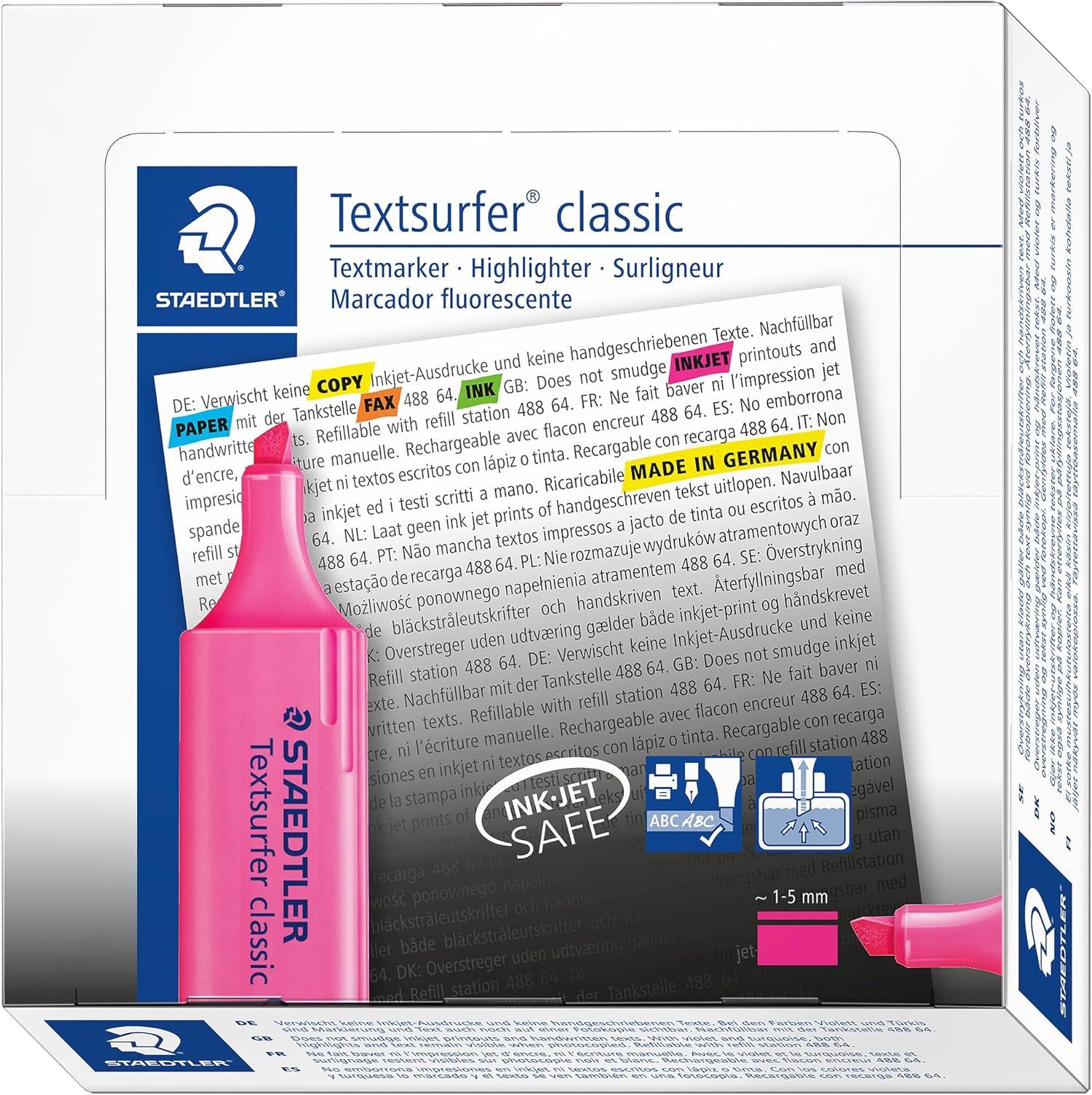 STAEDTLER 364-23 Textsurfer Classic Highlighter - Pink (Box of 10)-1