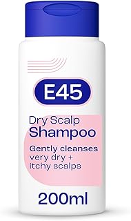 E45 Dermatological Dry Scalp Shampoo 200 ml - E45 Shampoo for Dry Scalp Relief – Dry Scalp Shampoo with Pro Vitamin B5 to Hydrate Hair – for Clean and Shiny Hair - Anti Dandruff Shampoo – Perfume Free