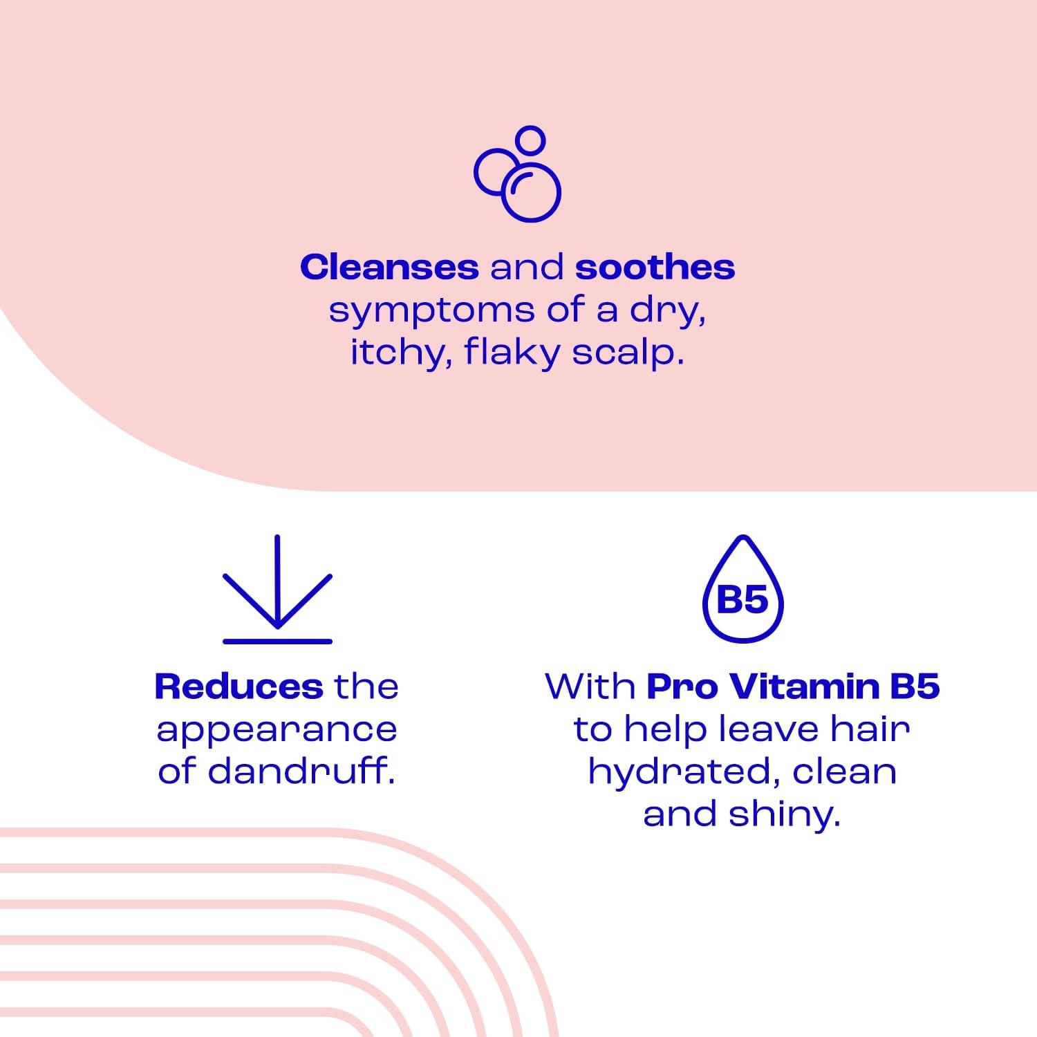 E45 Dermatological Dry Scalp Shampoo 200 ml - E45 Shampoo for Dry Scalp Relief – Dry Scalp Shampoo with Pro Vitamin B5 to Hydrate Hair – for Clean and Shiny Hair - Anti Dandruff Shampoo – Perfume Free-3