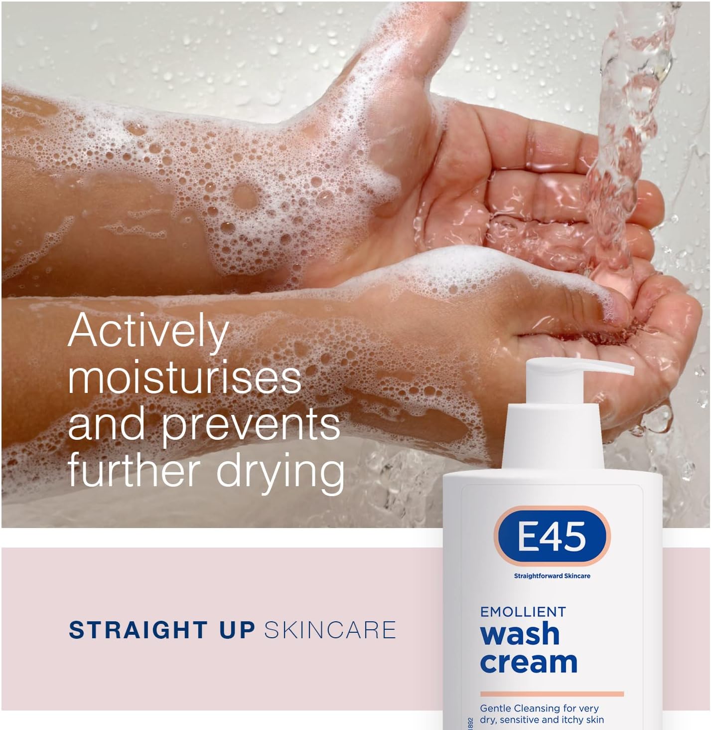 E45 Dermatological Emollient Wash Cream, 250 ml, Pack of 1-5