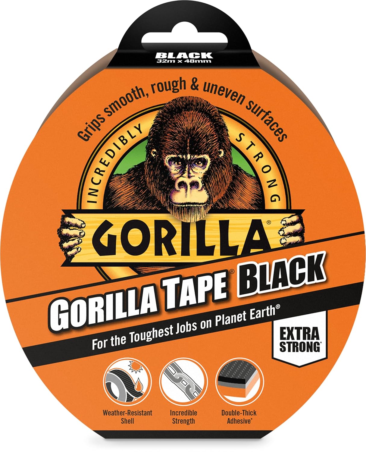 Gorilla Tape Black 32m-0