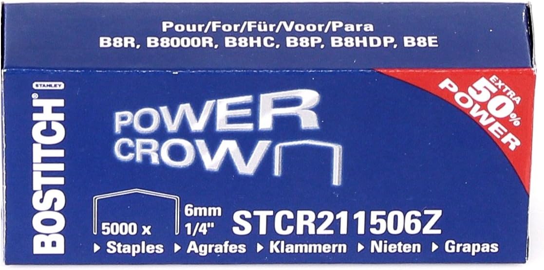 Bostitch STCR211506Z Staples for B8 Flat Clinch / B8 New Gen / B8 Mini / B8 Classic Quantity per Pack 5000 Staples Thickness 11 x 6 mm-2