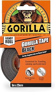 Gorilla Tape Handy Roll Black 9m