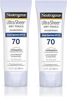 Neutrogena Ultra Sheer Dry-Touch Sunscreen, SPF 70, 88 mL (Pack of 2)