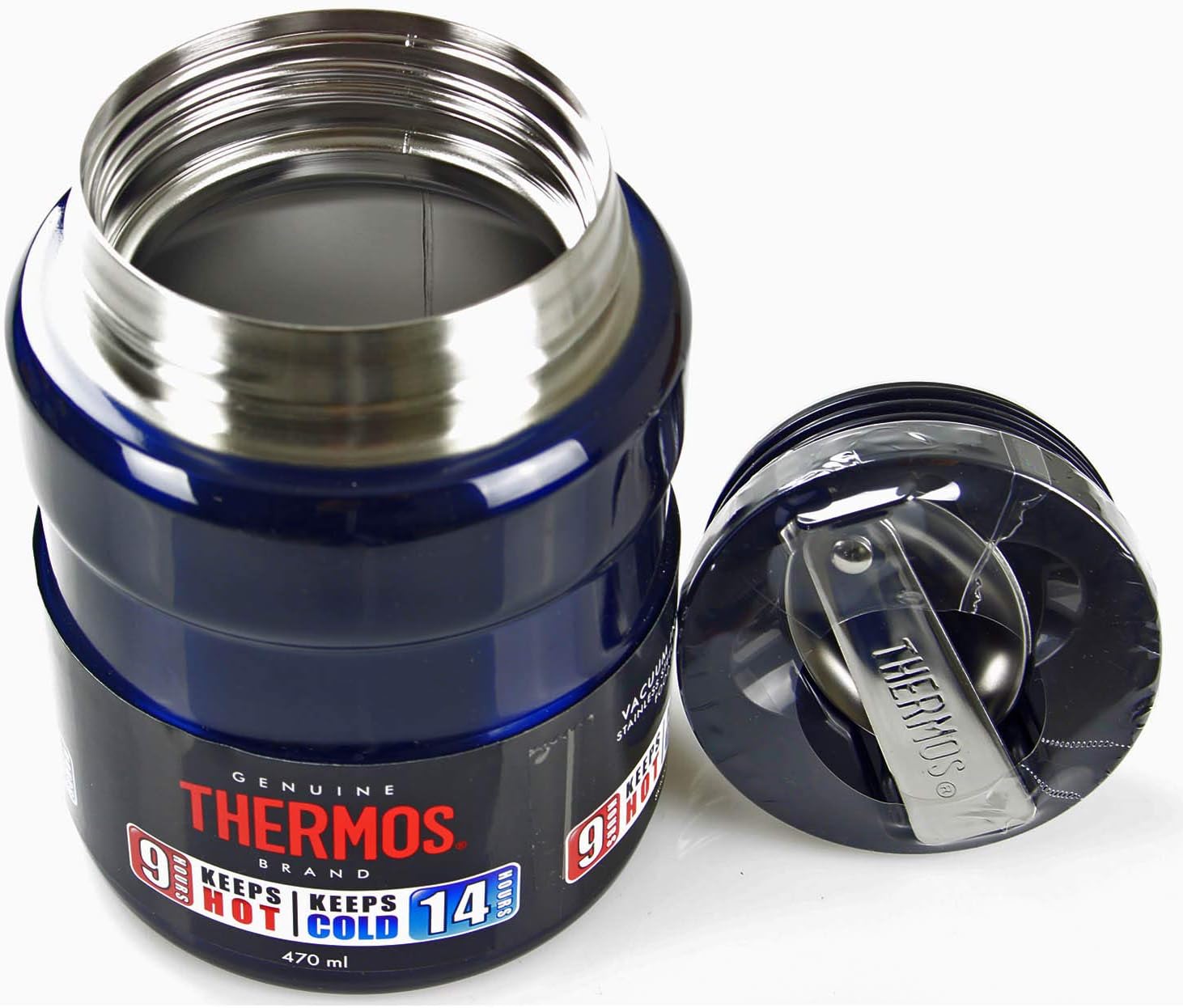 Thermos 183270 Stainless King Food Flask, Midnight Blue, 470 ml-1