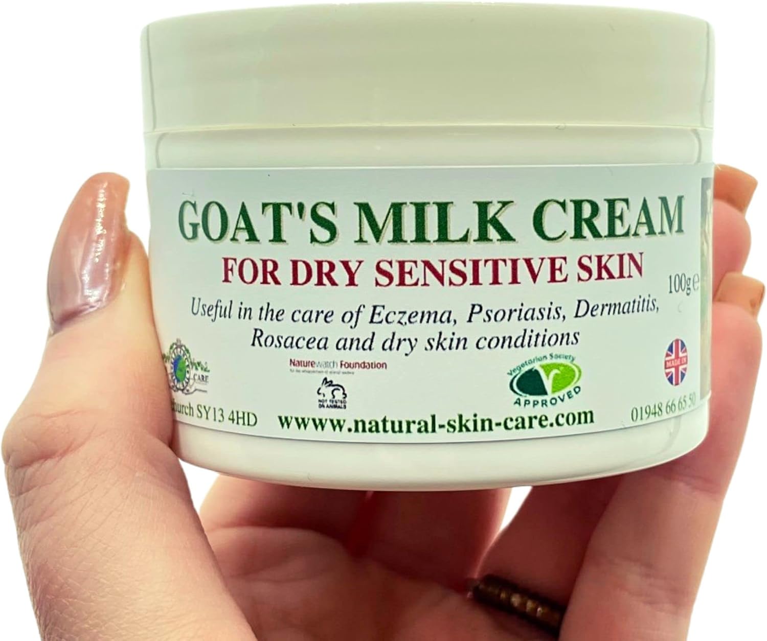 Goat's Milk Moisturising Cream 100g Psoriasis Eczema Dry Skin Dermatitis-0