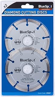 Blue Spot Tools 19547 Segmented Diamond Dry Cutting Disc, Silver, 115 mm,2 Piece