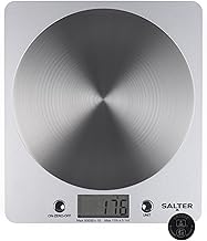 Salter 1036 SVSSDR Disc Digital Kitchen Scale – Electronic Food Scale, Add & Weigh Multiple Ingredients, 5kg Capacity, Aquatronic For Measuring Liquids, Easy Read LCD Display, Includes Battery