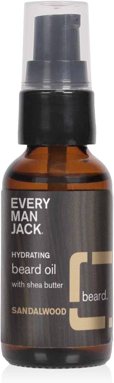 Every Man Jack Beard Oil - Sandalwood | 30 ml - 1 Bottle | Naturally Derived, Parabens-free, Pthalate-free, Dye-free, and Certified Cruelty Free-0