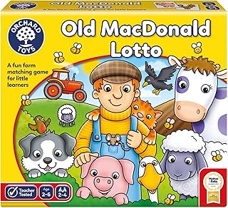 Orchard Toys Old Macdonald Lotto, A Farm Themed Memory Game, For Children Age 2-6, Perfect First Game, Party Gift, Educational Toy