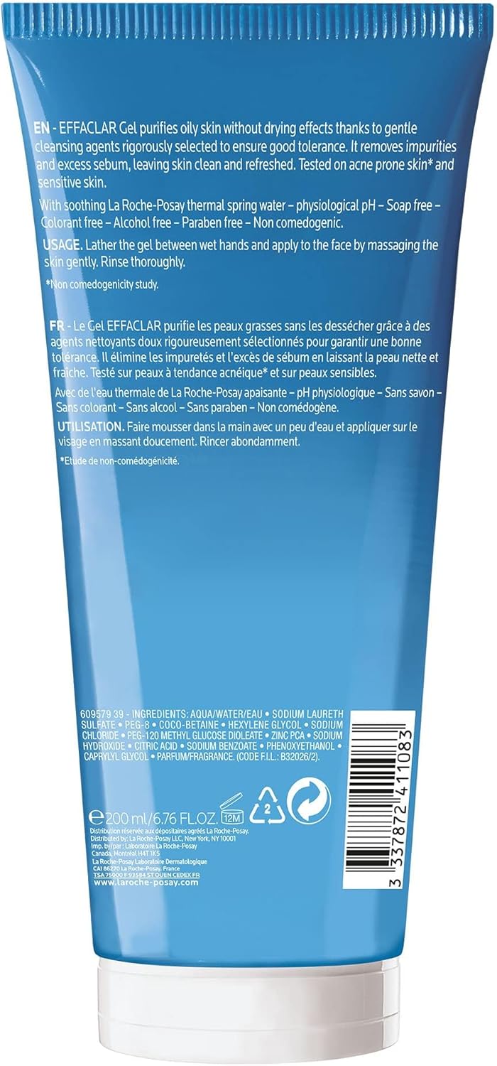 La Roche Posay Effaclar Mousse Cleansing Gel -6.76 Fl Oz.-6