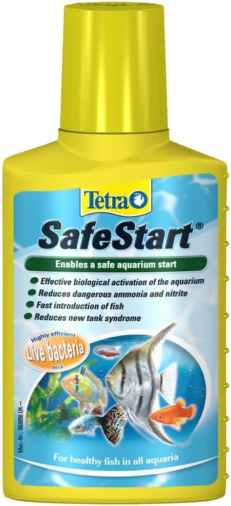 Tetra SafeStart Aquarium Starter - with live nitrifying bacteria, allows the rapid introduction of fish in an aquarium, 100 ml bottle.-0