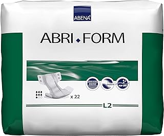 ABENA Abri-Form Comfort L2, Hip/waist Size 100-150 cm, 3100 ml Absorbency, Pack of 22