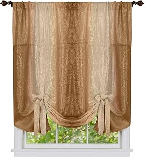 Achim Home Furnishings Soft Window Tie Up, Polyester, Sandstone, 50x63