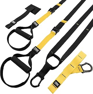 TRX All-in-One Suspension Training System, For Weight Training, Cardio, Cross-Training & Resistance Training, Full-Body Workout for Home, Travel & Outdoors, Includes Indoor & Outdoor Anchors