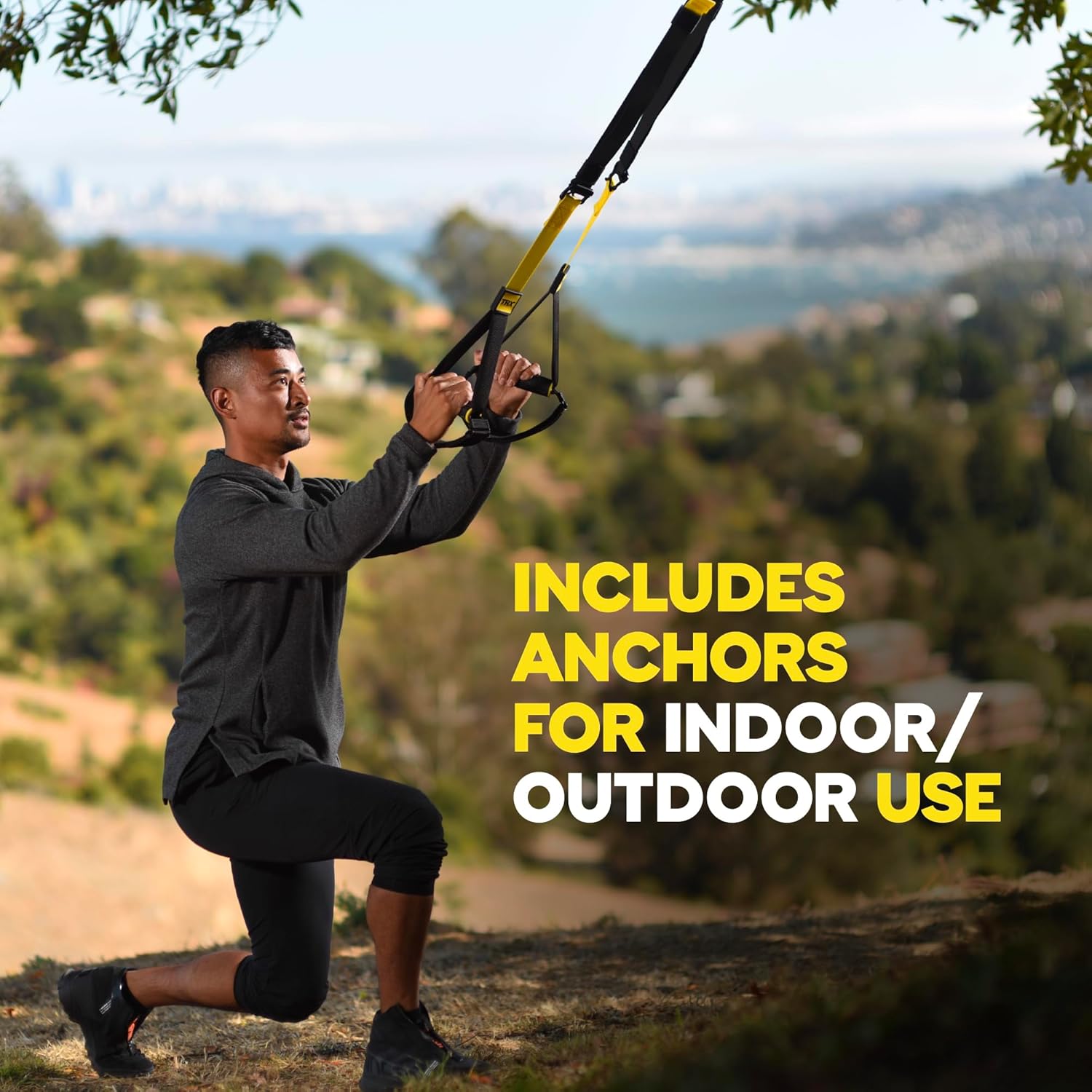 TRX All-in-One Suspension Training System, For Weight Training, Cardio, Cross-Training & Resistance Training, Full-Body Workout for Home, Travel & Outdoors, Includes Indoor & Outdoor Anchors-5