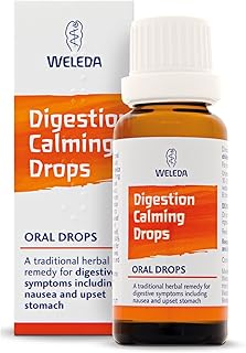 Weleda Digestion Calming Drops, Nausea, Stomach Ache & Cramps, Upset Stomach, Traditional Herbal Medicinal Product, Vegan, 25ml