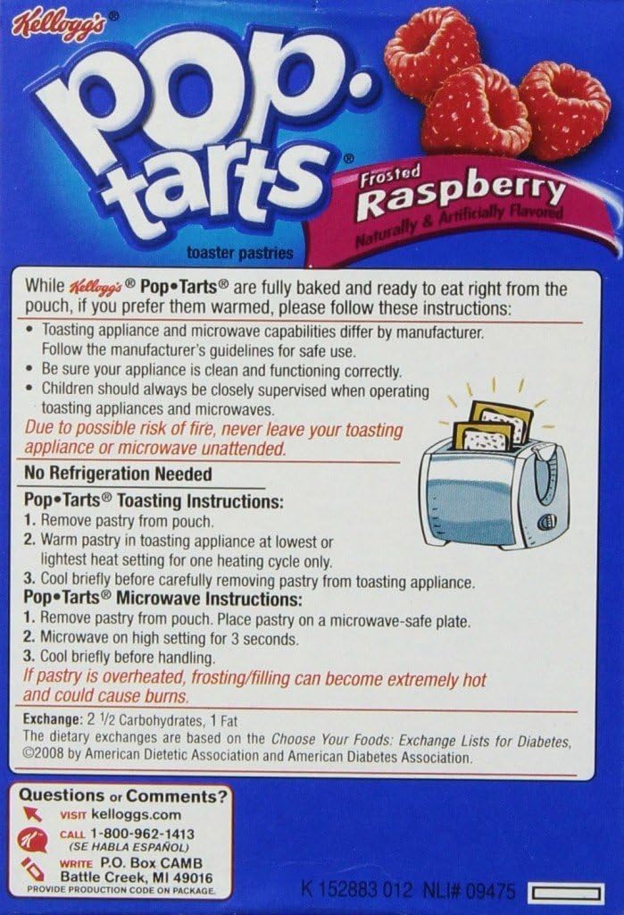 Kelloggs Frosted Raspberry Pop Tarts 416g-5