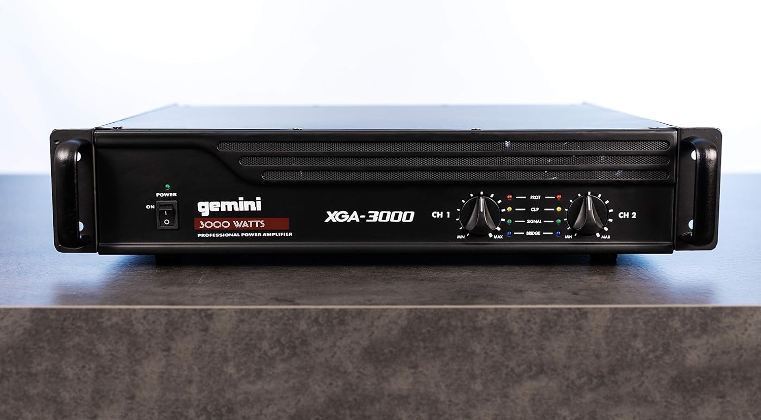 Gemini Sound XGA-3000 Professional A/B Bridge PA System DJ Equipment Power Rack Mount Audio Amplifier For Professional/Home Speaker Set Up (3000 Watts)-1