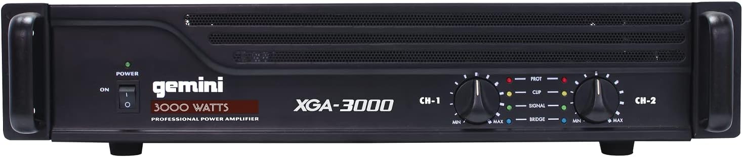 Gemini Sound XGA-3000 Professional A/B Bridge PA System DJ Equipment Power Rack Mount Audio Amplifier For Professional/Home Speaker Set Up (3000 Watts)-3