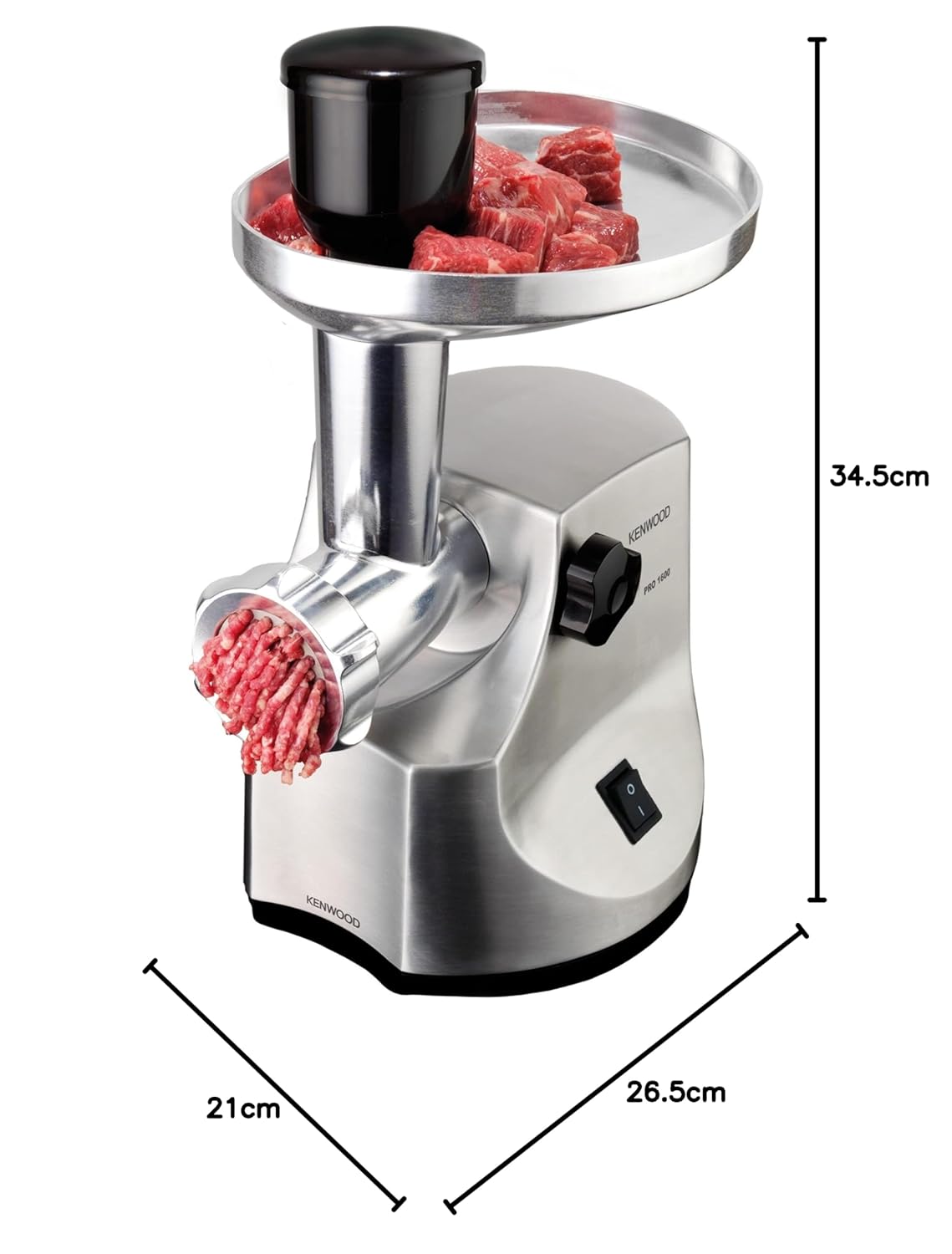 Kenwood MG510 Meat Grinder, 1600 W, Silver-6