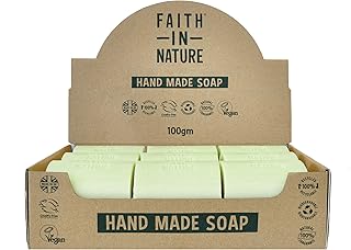 Faith In Nature Natural Aloe Vera Hand Soap Bar Box Set, Rejuvenating, Vegan & Cruelty Free, No SLS or Parabens, 18 x 100g