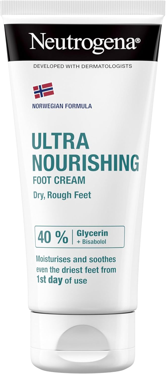 Neutrogena Norwegian Formula Ultra Nourishing Foot Cream for Dry Skin (1x 100ml), Intensely Moisturising Foot Cream Enriched with Glycerin, Relieving and Repairing Lotion for Dry Feet-0