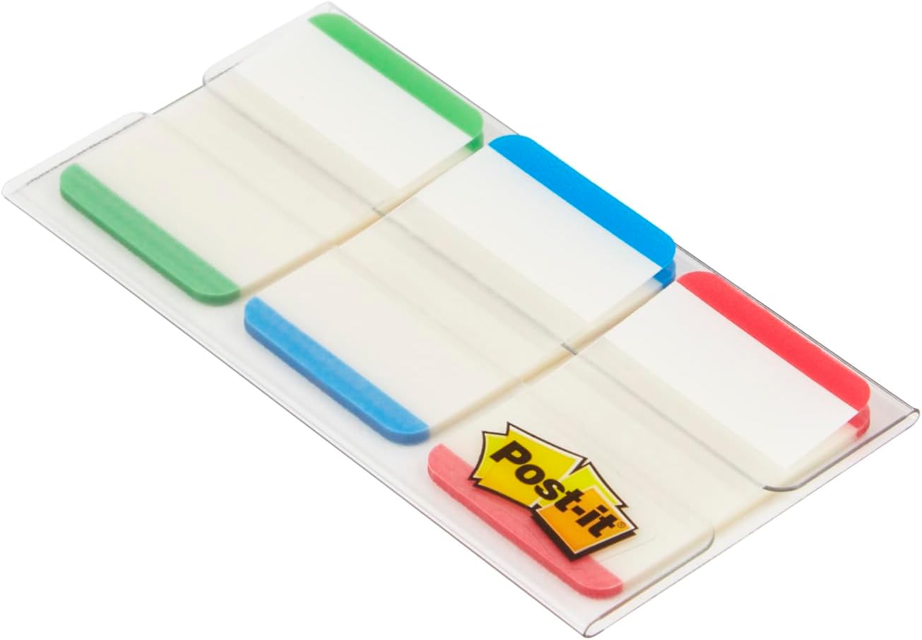 Post-it Index 25mm x 43.2mm Strong Flags with Coloured Tips - Green/ Blue/ Red (66 Flags)-3