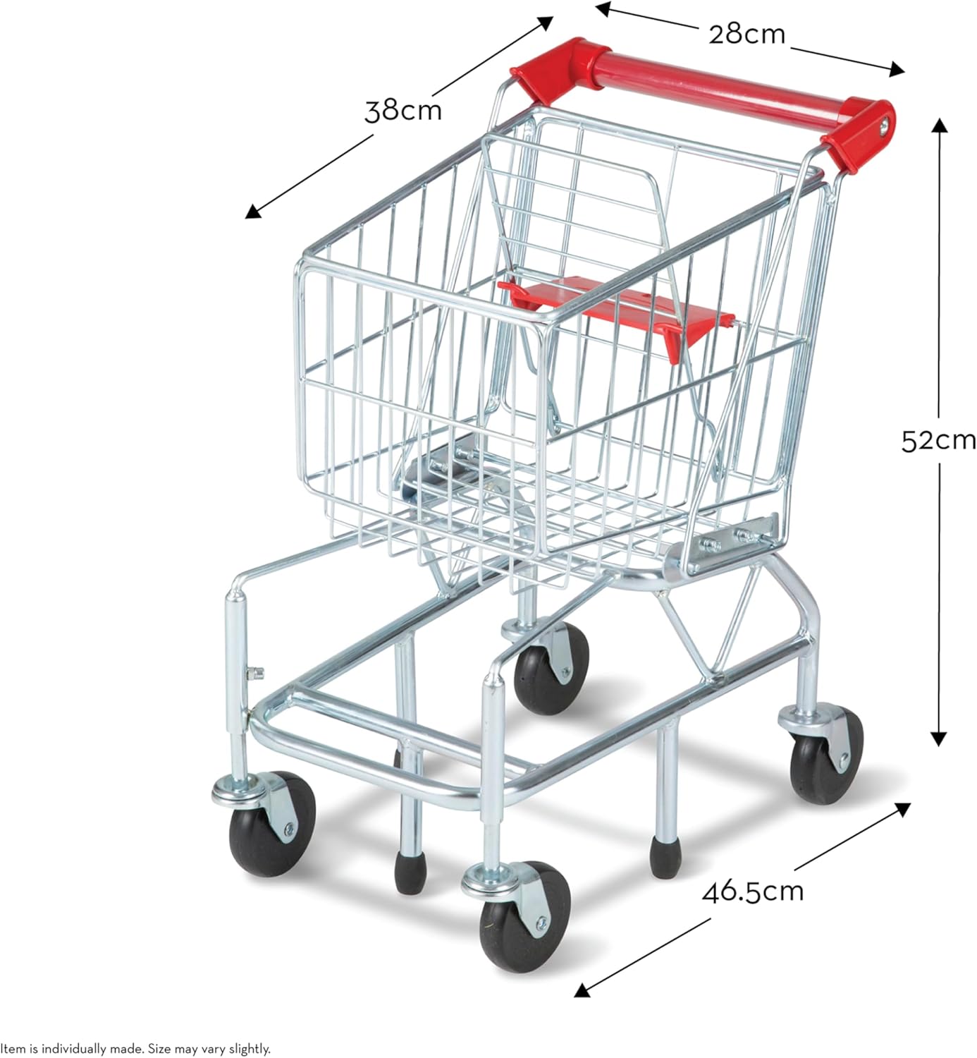 Melissa & Doug Mini Supermarket Shopping Trolley, Shopping trolley kids, Toy storage, Play kitchen, Kitchen toys, Pretend play toy, Role play set, 3+, Gift for boy or girl-3