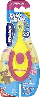 Wisdom Step By Step Super Soft Toothbrush For Children of 0-2 Year Old (Pack of 3)