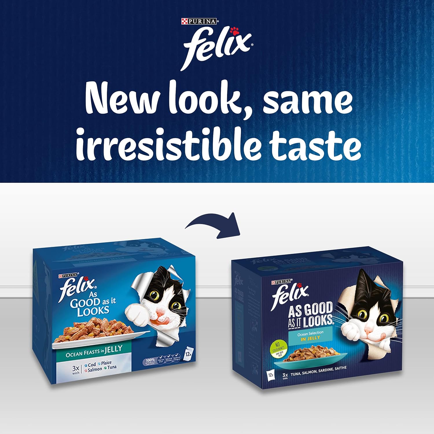 Felix As Good As It Looks Cat Food Ocean 4 x 12 x 100g (48 Pouches)-1