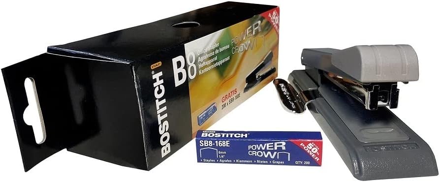 Bostitch B8REJX Grey Desk Stapler B8 Classic Original from Switzerland-1