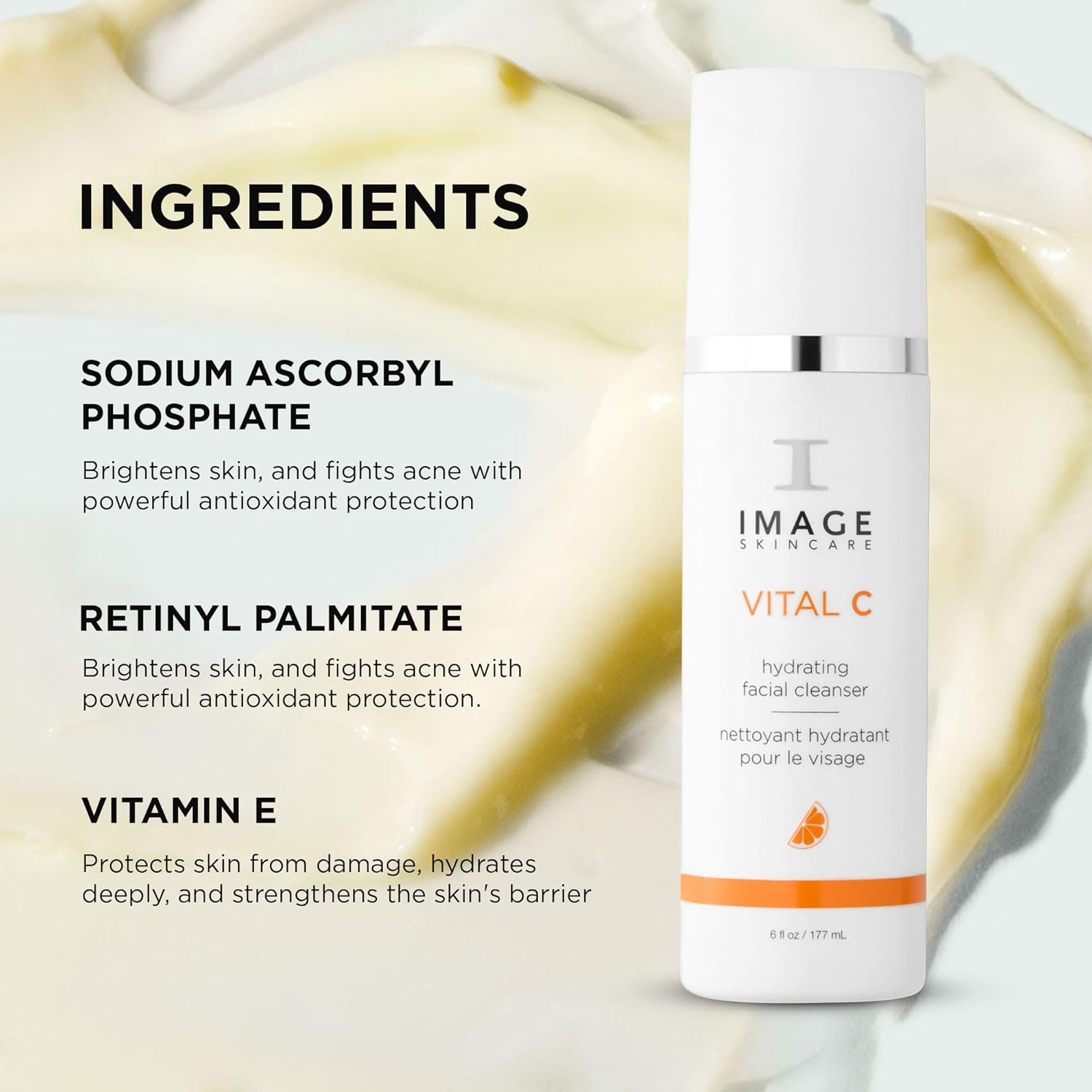 IMAGE Skincare, VITAL C Hydrating Facial Cleanser, Gentle Face Wash with Vitamin C, E and A, 117 mL-4