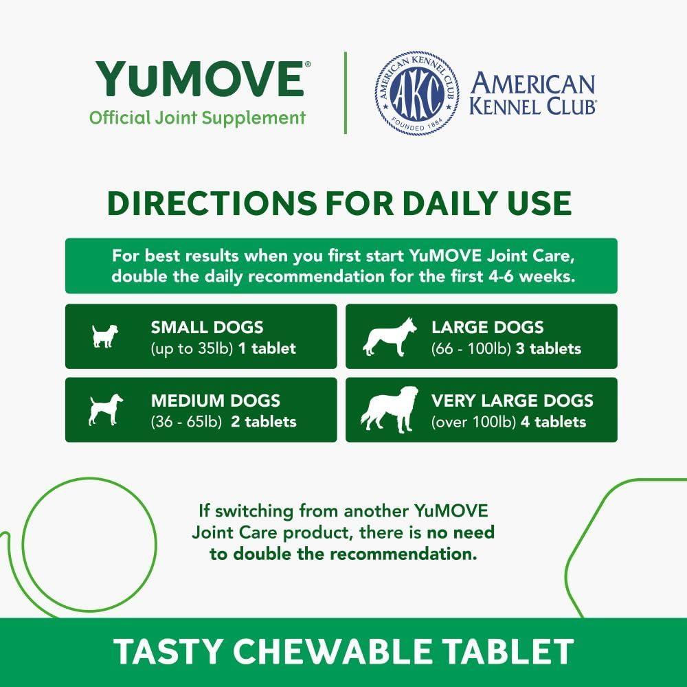 Lintbells | YuMOVE Dog | Essential Hip and Joint Supplement for Stiff Dogs | 60 Tablets-1