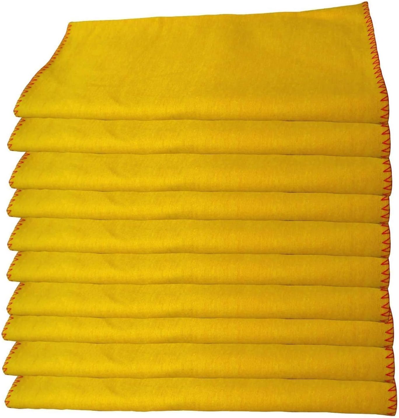 10 Pack of Heavy Duty Yellow Dusting Dusters / Cleaning Cloths.-0