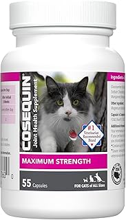 Cosequin Nutramax Laboratories Joint Health Supplement for Cats - With Glucosamine and Chondroitin, 55 Capsules