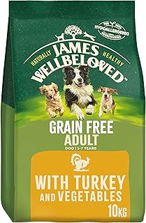 James Wellbeloved Adult Grain-Free Turkey & Vegetables 10 kg Bag, Hypoallergenic Dry Dog Food