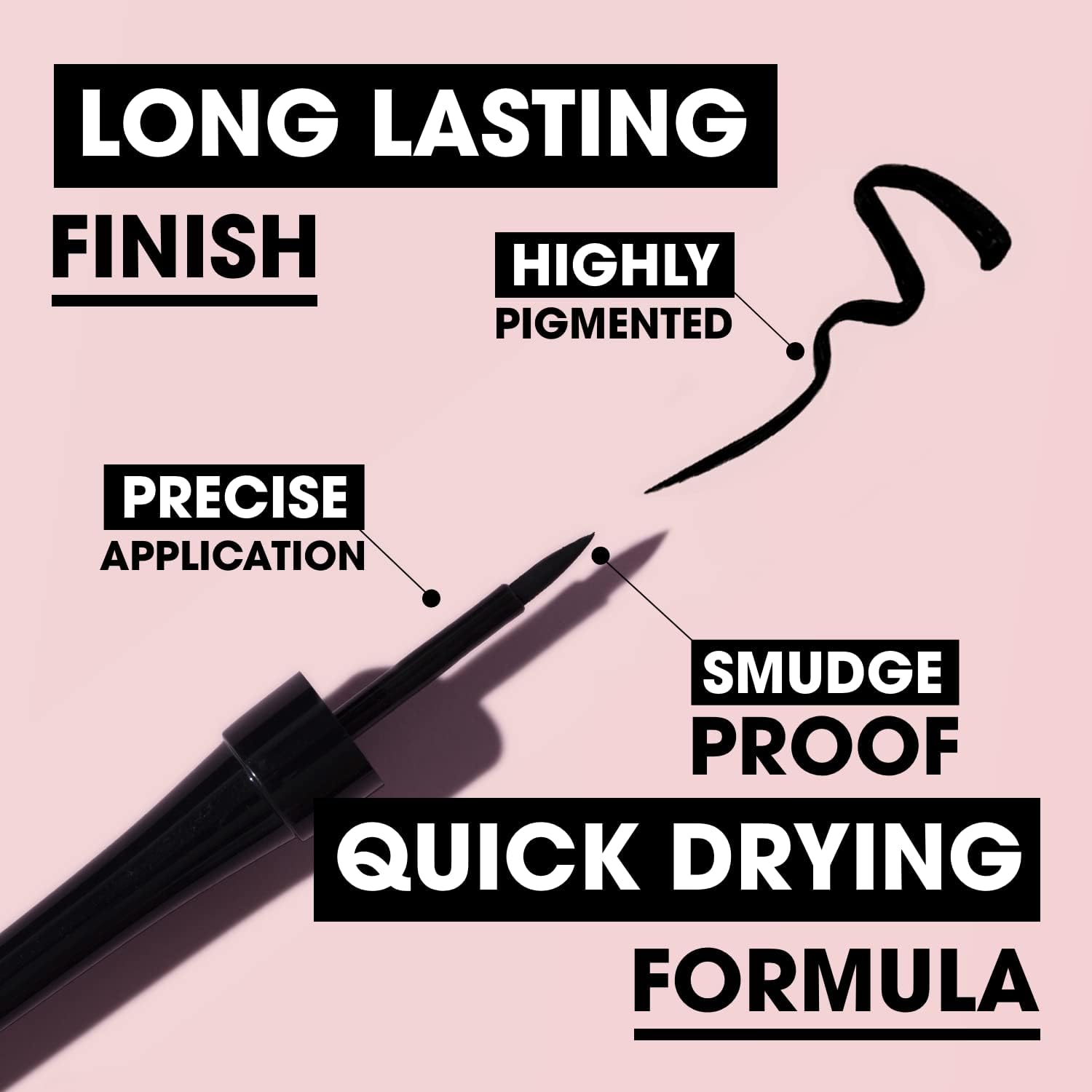 Collection Cosmetics Fast Stroke Eyeliner, Quick Drying Formula, 4ml, Black-4