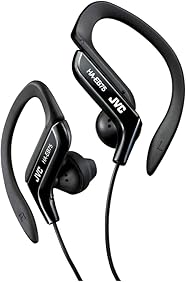 JVC Adjustable Ear Clip Sweat Resistant In-Ear Sports Headphone - Black