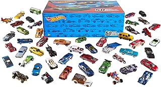 Hot Wheels 50-Car Pack of 1:64 Scale Vehicles Individually Packaged, Gift for Collectors & Kids Ages 3 Years Old & Up, V6697